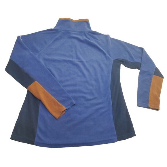 Columbia 1/4 Zip Micro Fleece Pullover Sweater Women's L Color block Long Sleeve - Picture 2 of 12